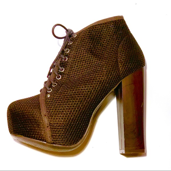 Vintage Brand Brown Lace Up Platforms: Size 6.5 - Picture 6 of 8